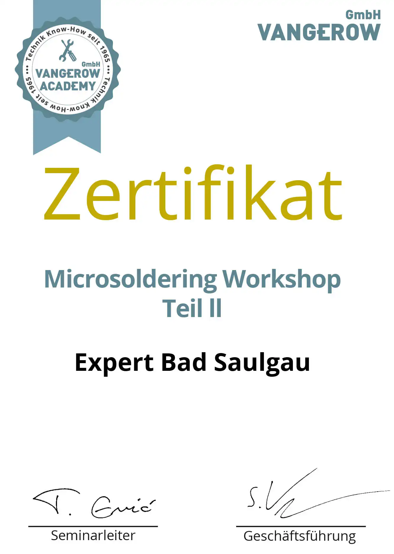Zertifikat Microsolderding2 iPhone Reparatur Bad Saulgau