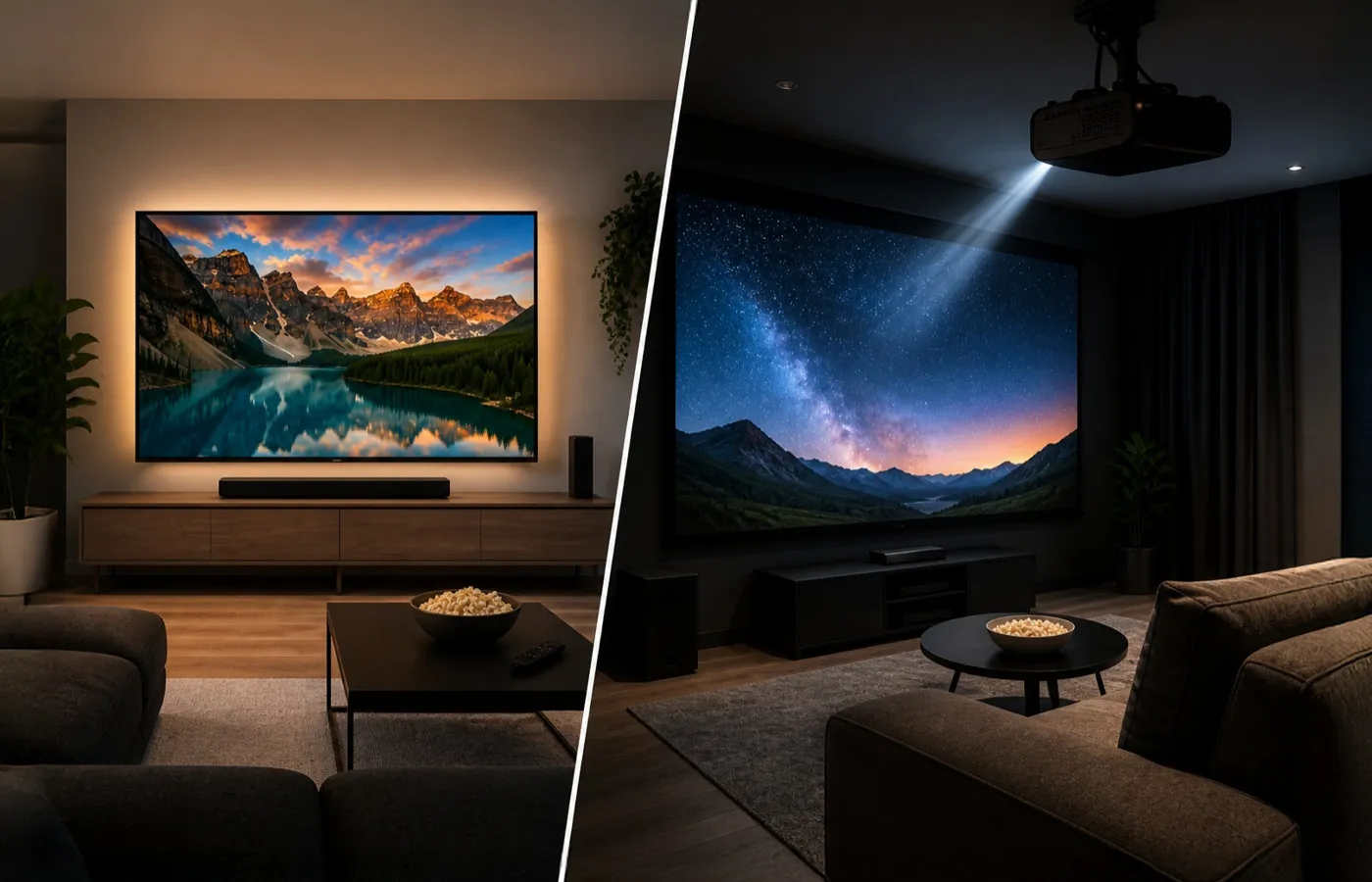 Fernseher und Beamer ki-generiert