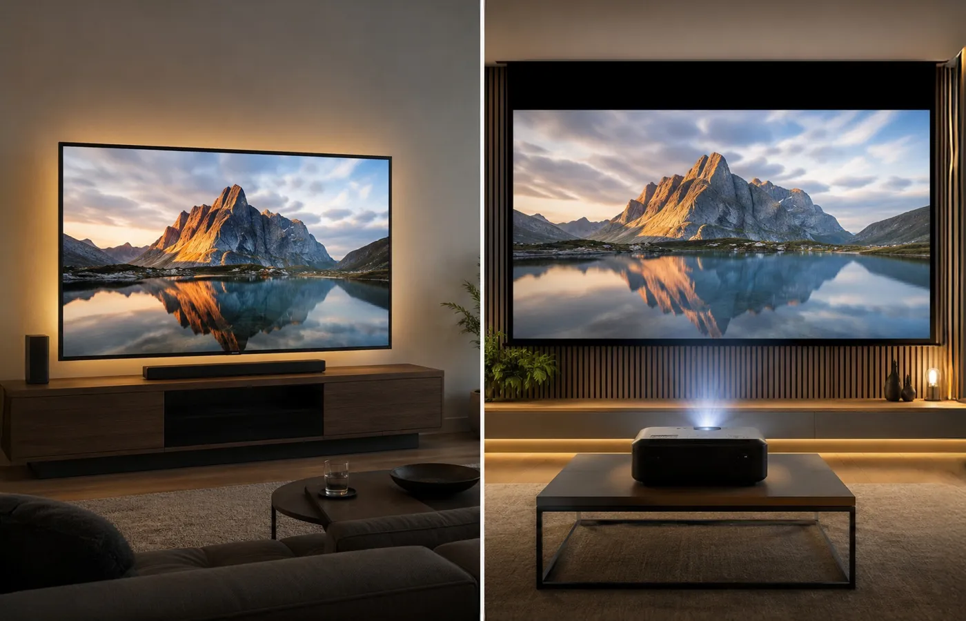 Beamer Fernseher ki-generiert