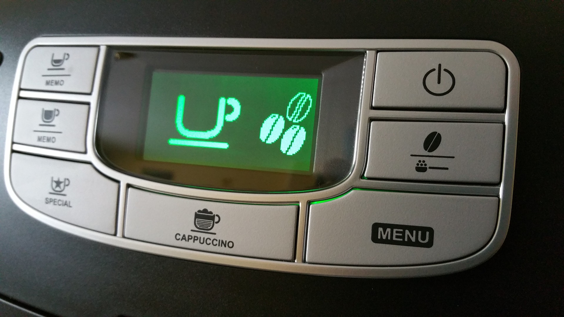 Display eines Kaffeevollautomaten