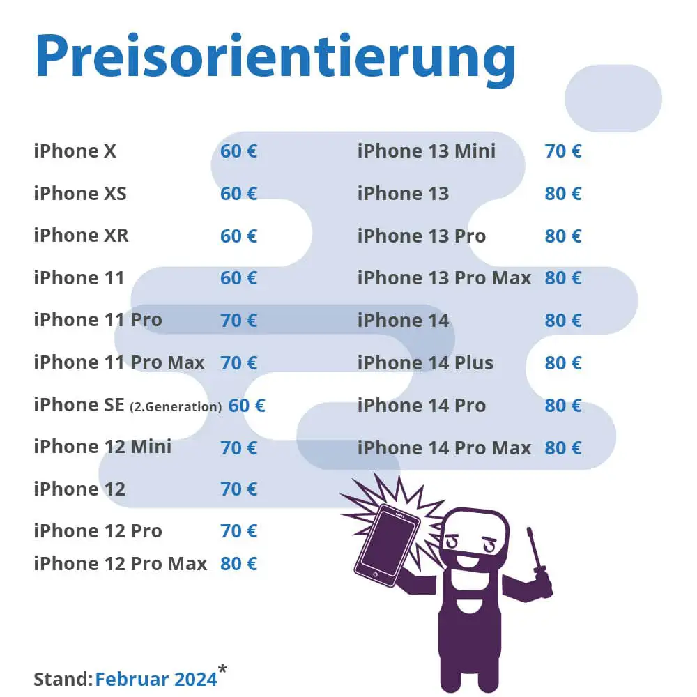 Tasten Reparatur Preise
