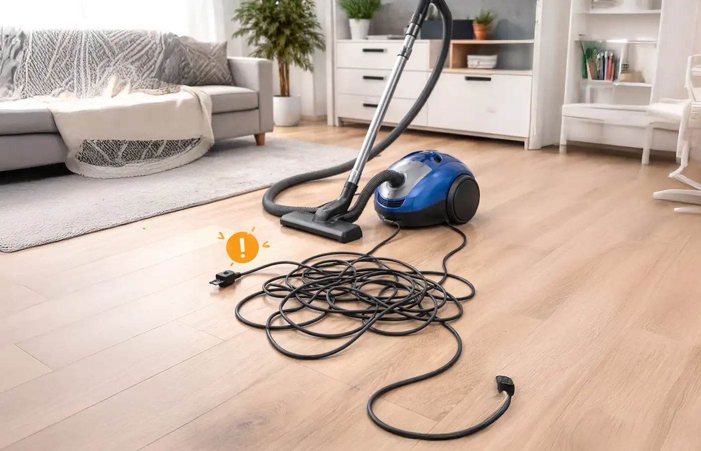 Staubsauger Kabel rollt nicht auf ki-generiert
