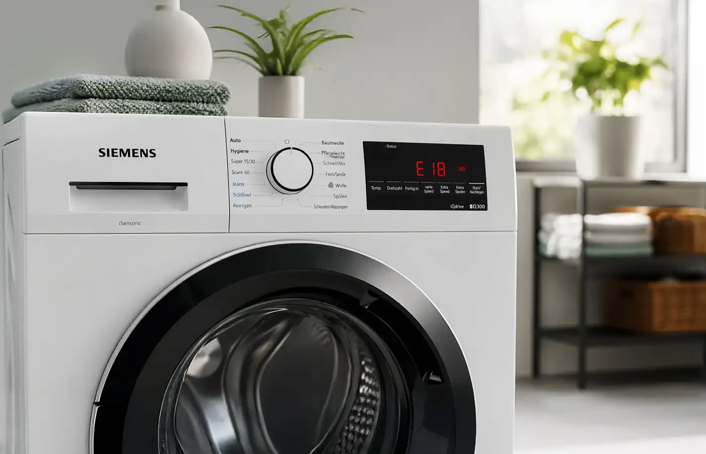 Siemens Waschmaschine Fehler E18 ki-generiert