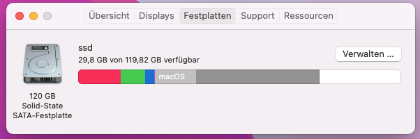 Festplatten-Speicherplatzverwaltung