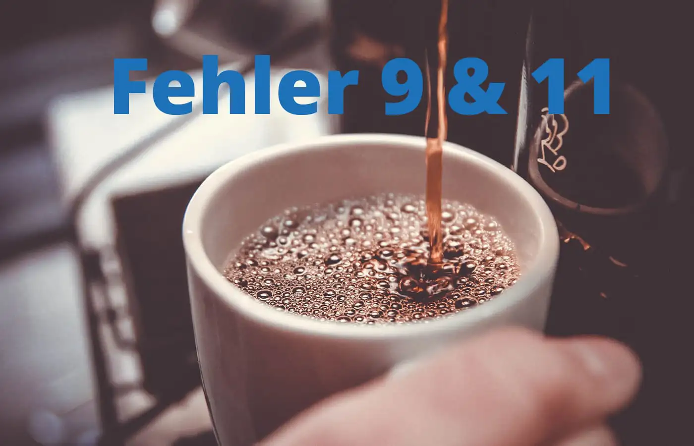 Nivona Kaffeevollautomat Fehler 9 und 11