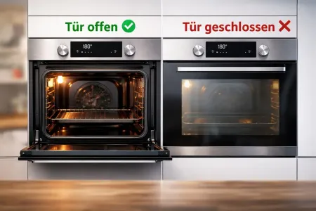 Backofentuer offen oder geschlossen