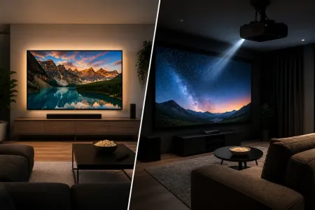 Fernseher und Beamer ki-generiert
