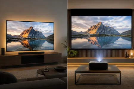 Beamer Fernseher ki-generiert
