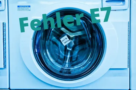 Haier Waschmaschine E7 wird angezeigt