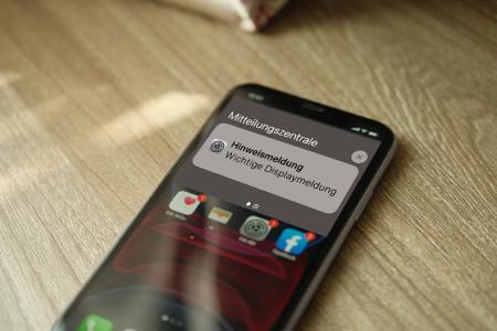 Hinweismeldung nach der iPhone-Reparatur