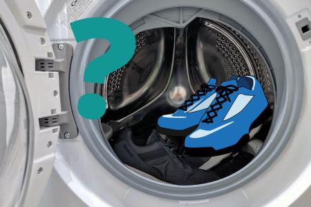 Schuhe in der Waschmaschine