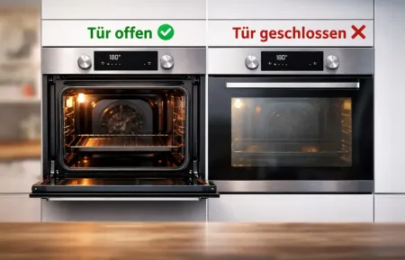 Backofentuer offen oder geschlossen