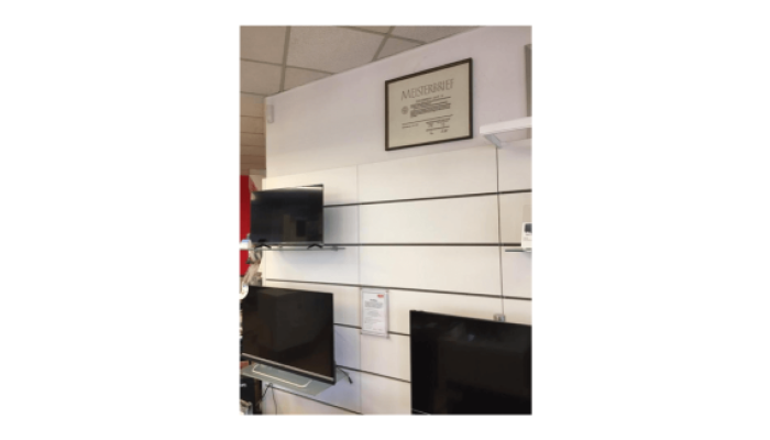 Fernseher Wand