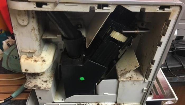 Seitenschnitt Kaffeemaschine