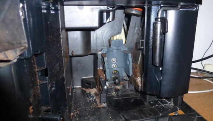 Kaffeemaschine von innen