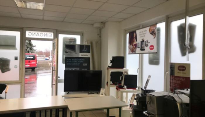 Fernseher und Ausstellung