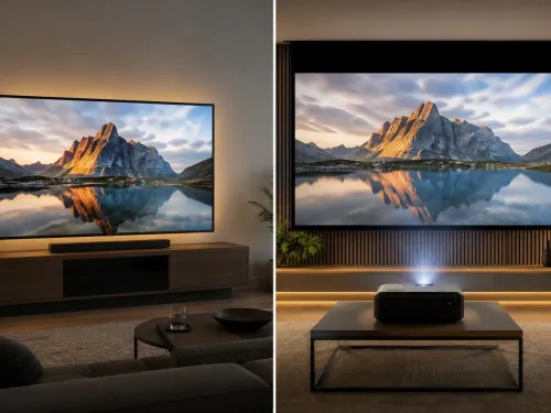 Beamer Fernseher ki-generiert
